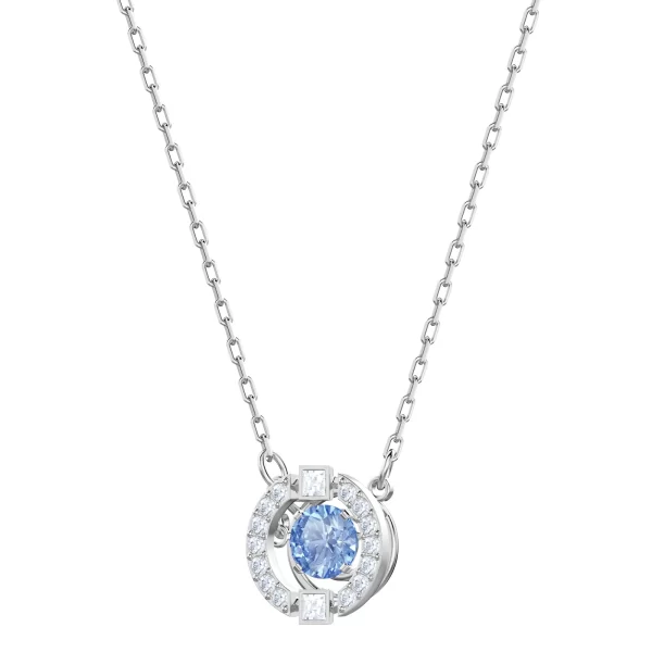 Swarovski Sparkling Dc Set,Mavi,Rodyum Kaplama - 5480485